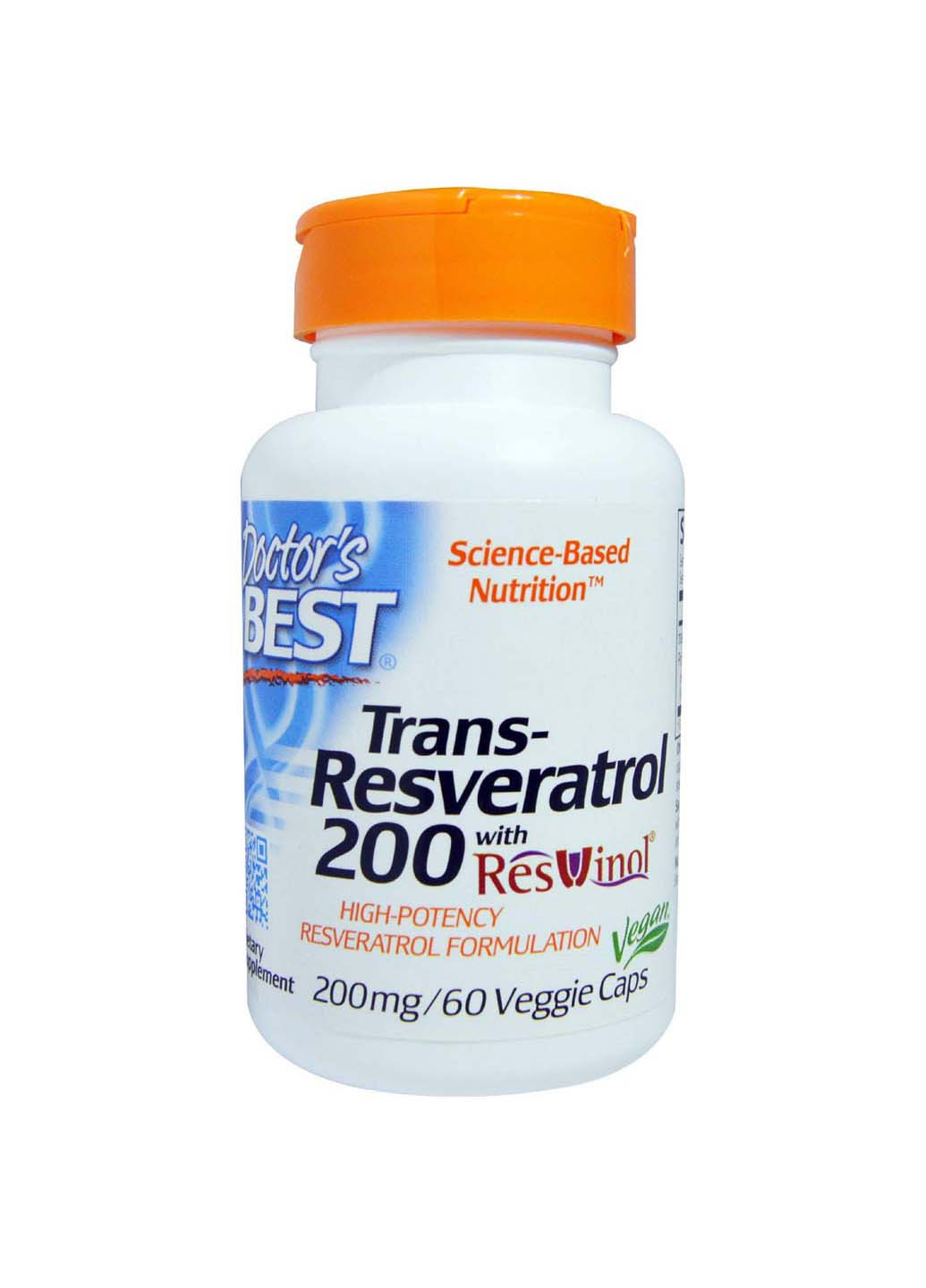 Ресвератрол 200 мг 60 капсул Doctor's Best (256931460)