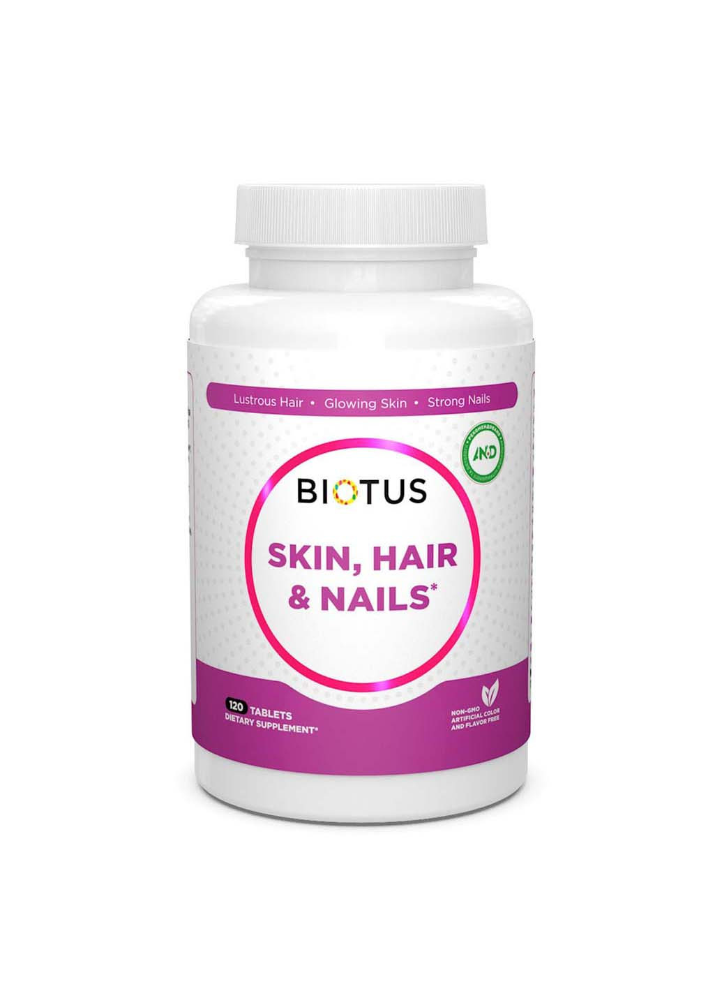 Волосы кожа и ногти Hair Skin Nails 120 таблеток Biotus (256931162)