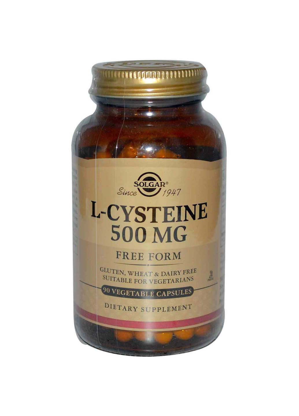Цистеин L-Cysteine 500 мг 90 капсул Solgar (256932019)