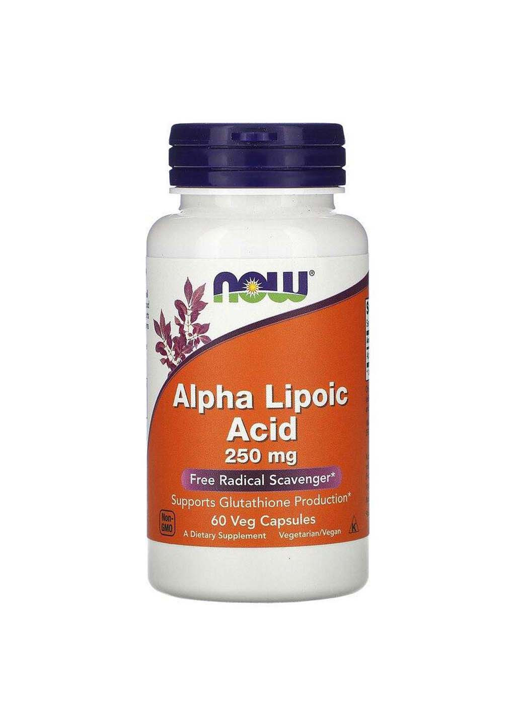 Альфа-ліпоєва кислота Alpha Lipoic Acid 250 мг 60 капсул Now Foods (256932377)