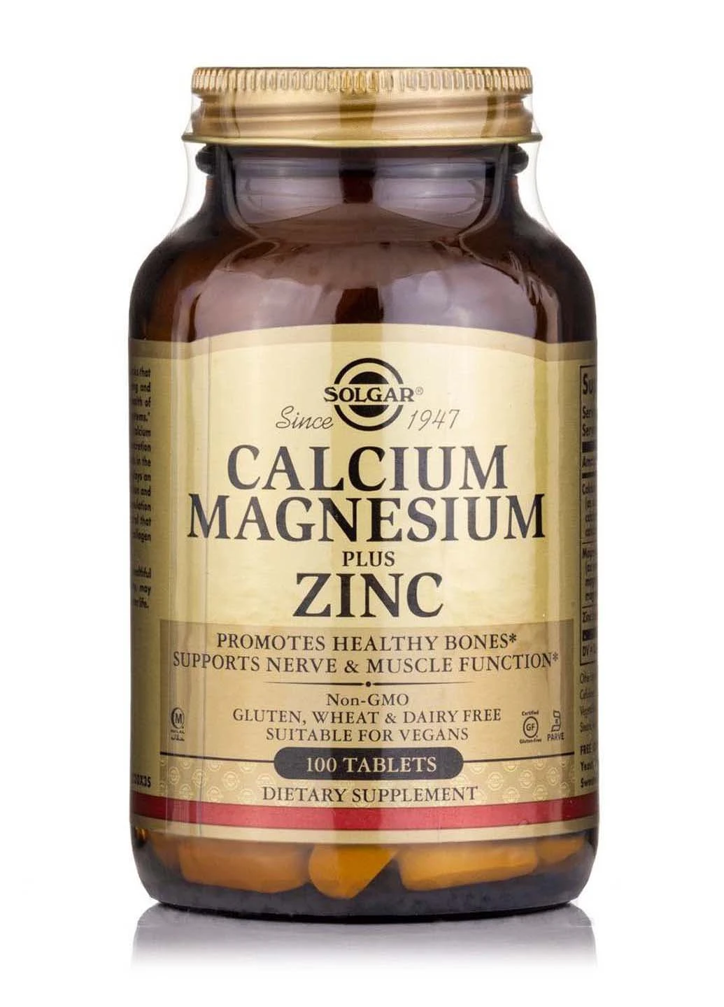 Кальций магний цинк Calcium Magnesium Plus Zinc 100 таблеток Solgar (256931256)