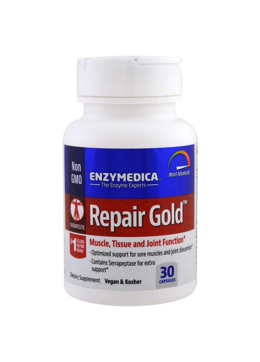 Ферменты для мышц суставов тканей Repair Gold для веганов 30 капсул Enzymedica (256930995)