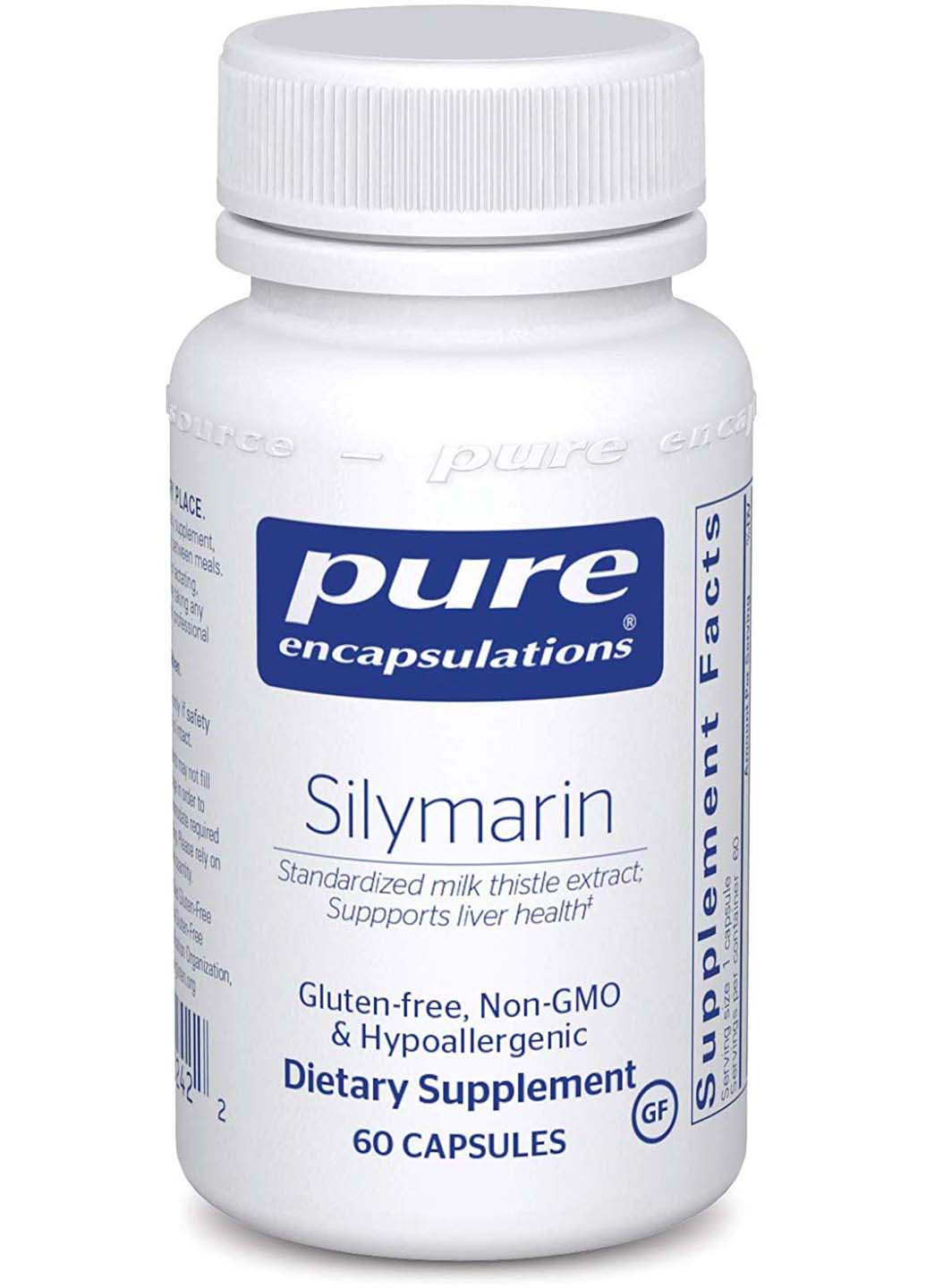 Силимарин Silymarin для поддержки печени и антиоксидантной активности 60 капсул Pure Encapsulations (256932072)