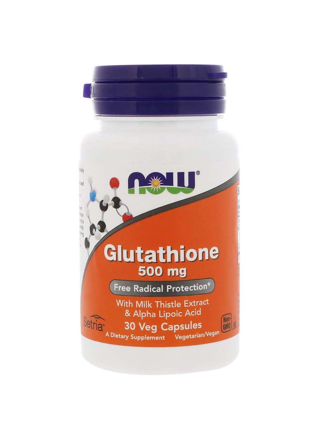 Глутатион Glutathione 500 мг 30 капсул Now Foods (256931323)
