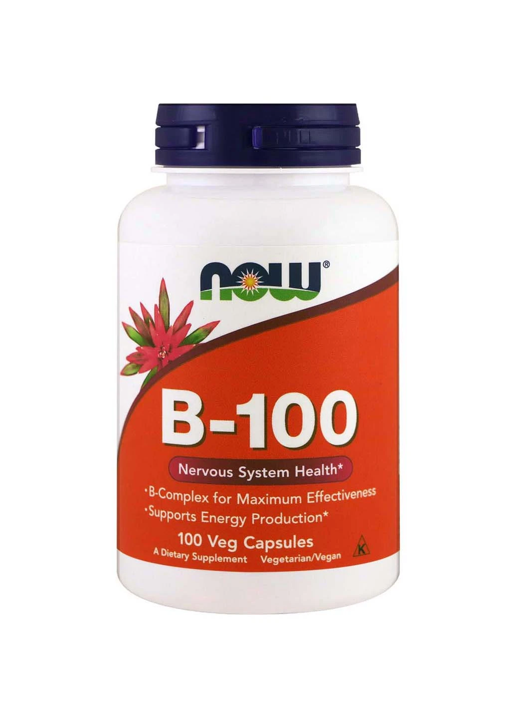 Комплекс В-100 для нервової системи Nervous System Health 100 вегетаріанських капсул Now Foods (256931355)
