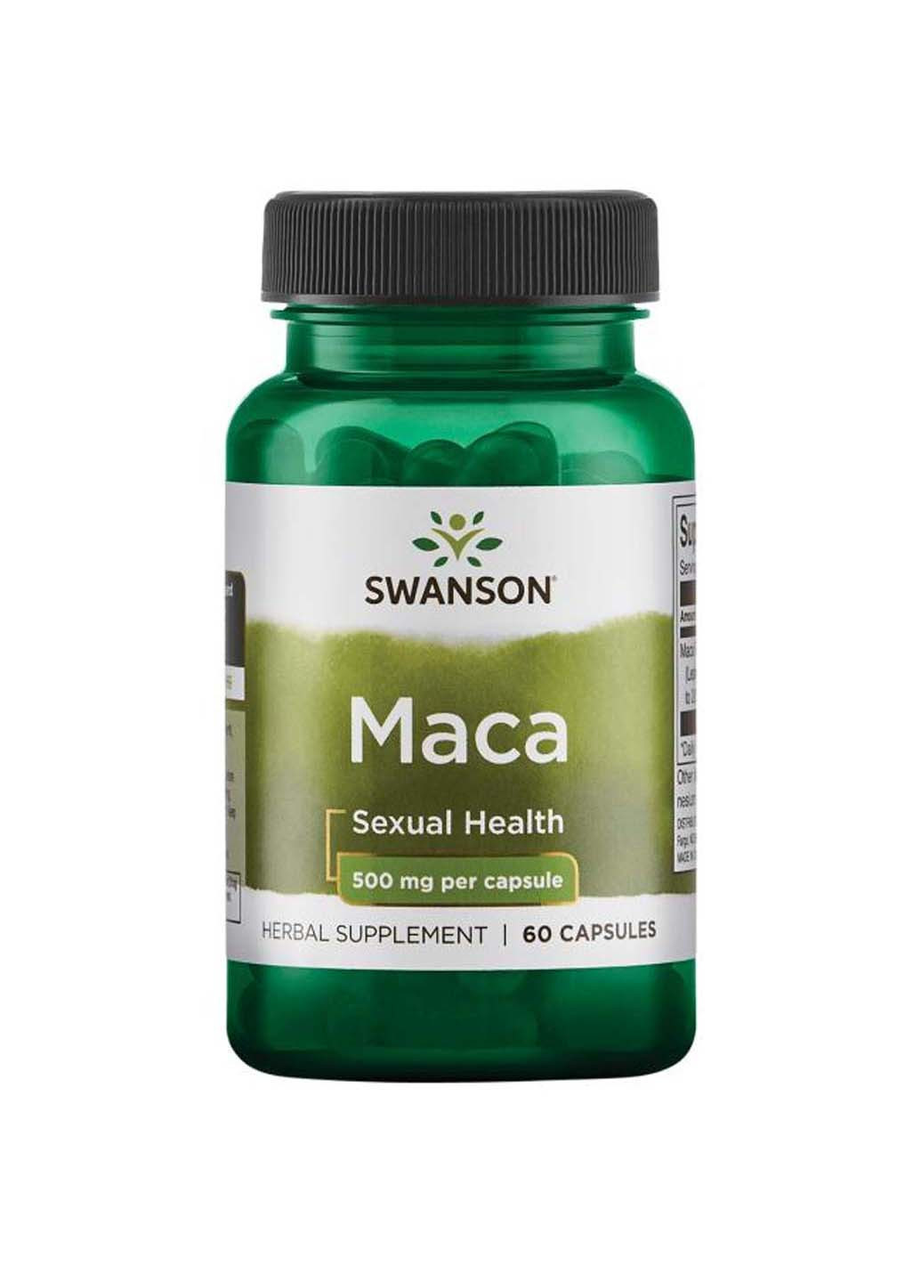 Мака мaca 500 мг 60 капсул Swanson (256932015)