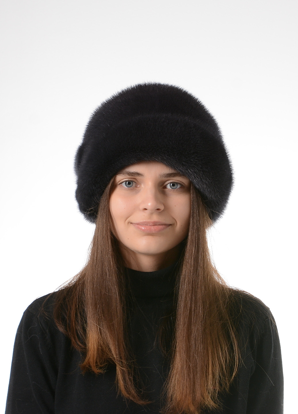 Женская теплая зимняя норковая шляпа Меховой Стиль роза (256943239)