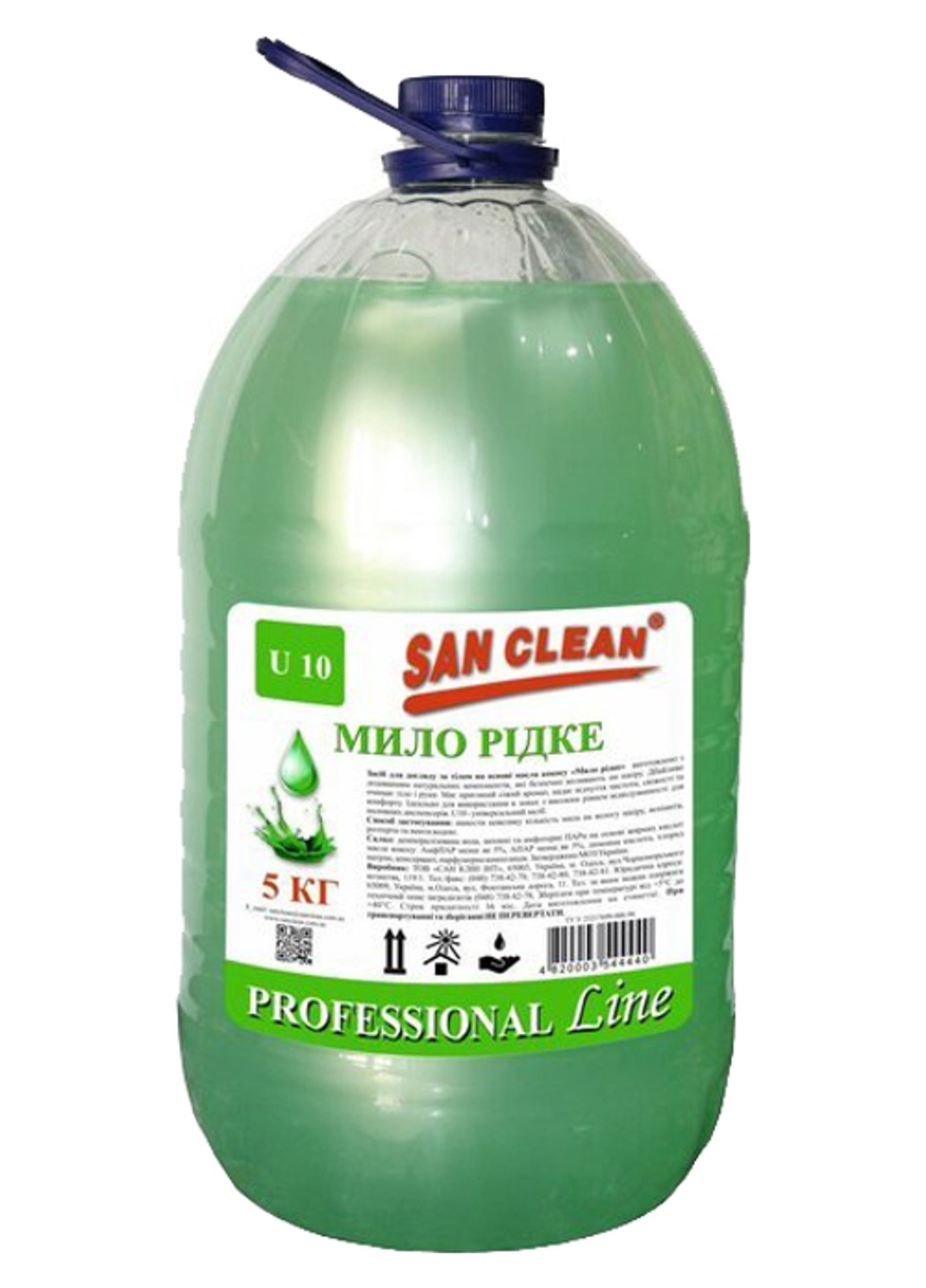 Жидкое мыло Prof Зелёное 5 л San Clean 4820003544440 (256913795)