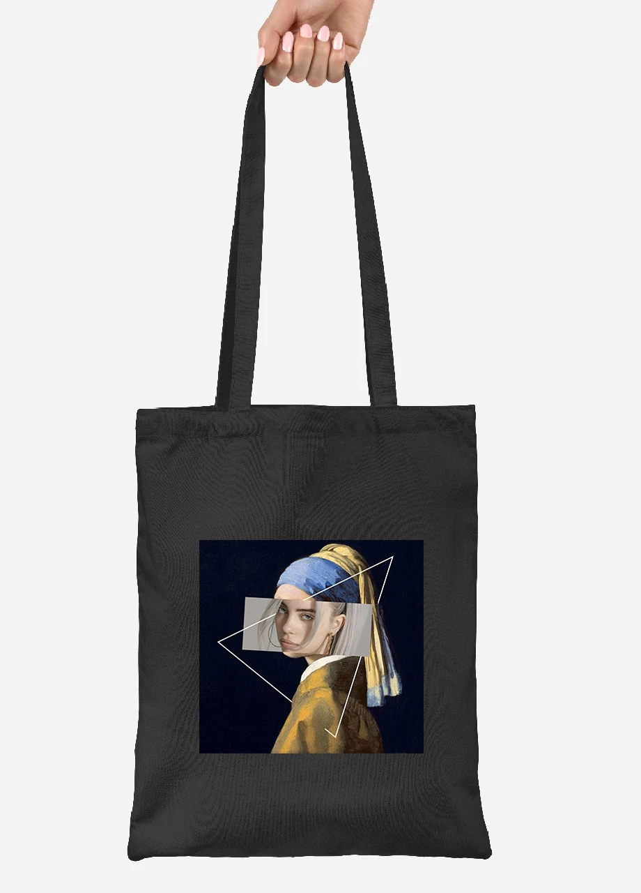 Эко сумка шопер Билли Айлиш Ренессанс (Billie Eilish Renaissance) (92102-1206-BK) черная MobiPrint Lite (256924060)
