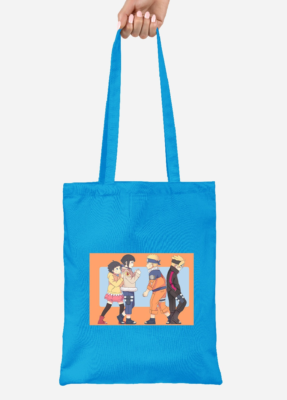 Эко сумка шопер Наруто (Naruto) (92102-3094-BL) синяя MobiPrint Lite (256922316)