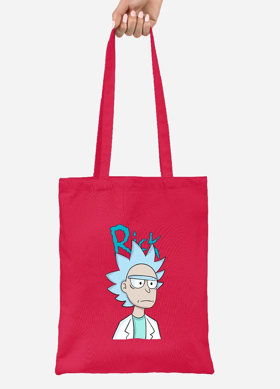 Еко-сумка шоппер Рік Санчез Рік та Морті (Rick Sanchez Rick and Morty) (92102-2929-RD) червона MobiPrint Lite (256920566)
