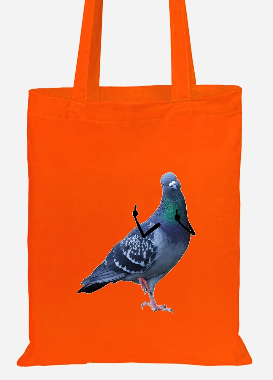 Эко сумка шопер Птицы SWAG (92102-1536-OG) оранжевая MobiPrint Lite (256924398)