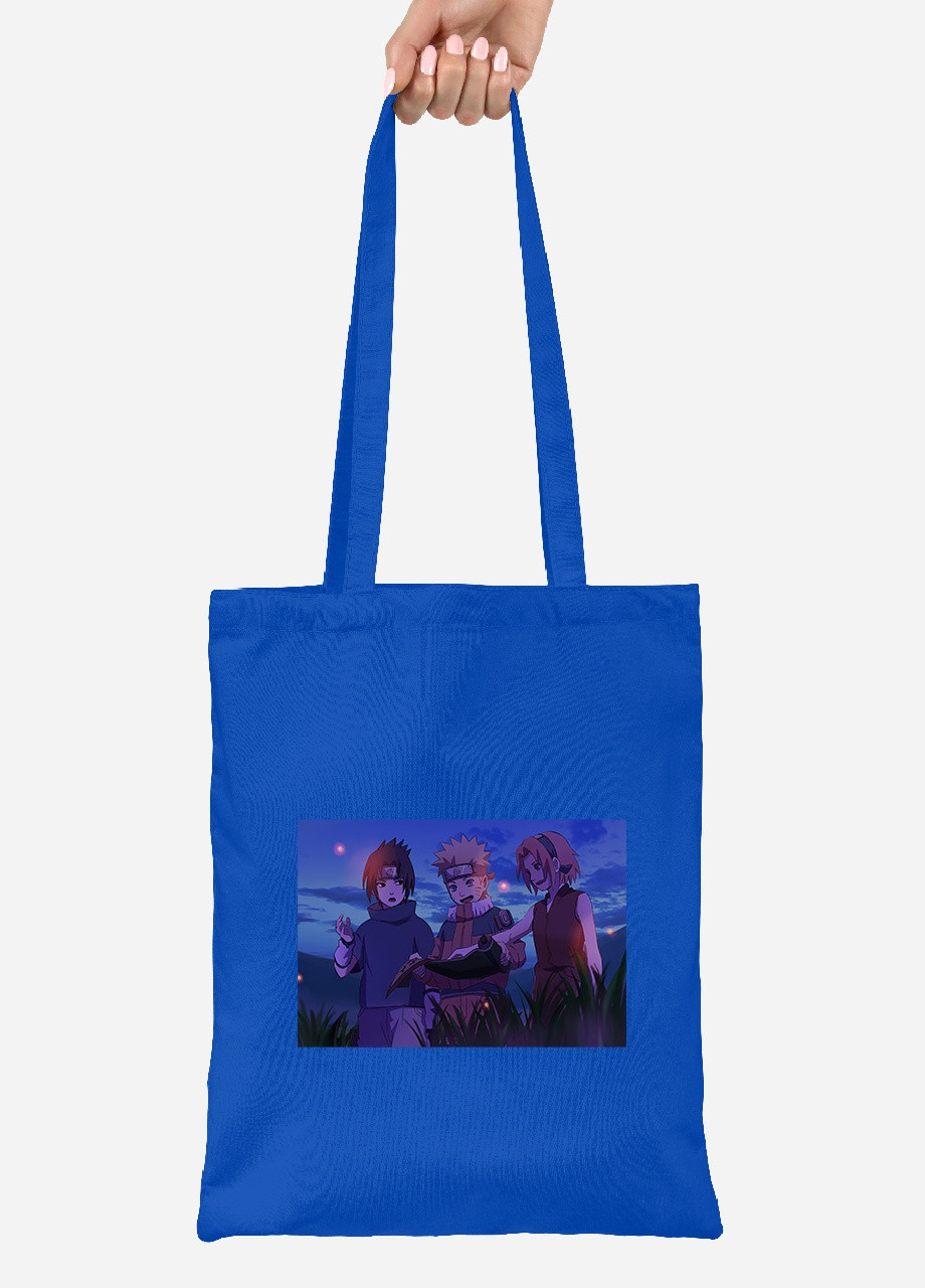 Еко-сумка шоппер Наруто (Naruto) (92102-3100-SK) голуба MobiPrint Lite (256920687)