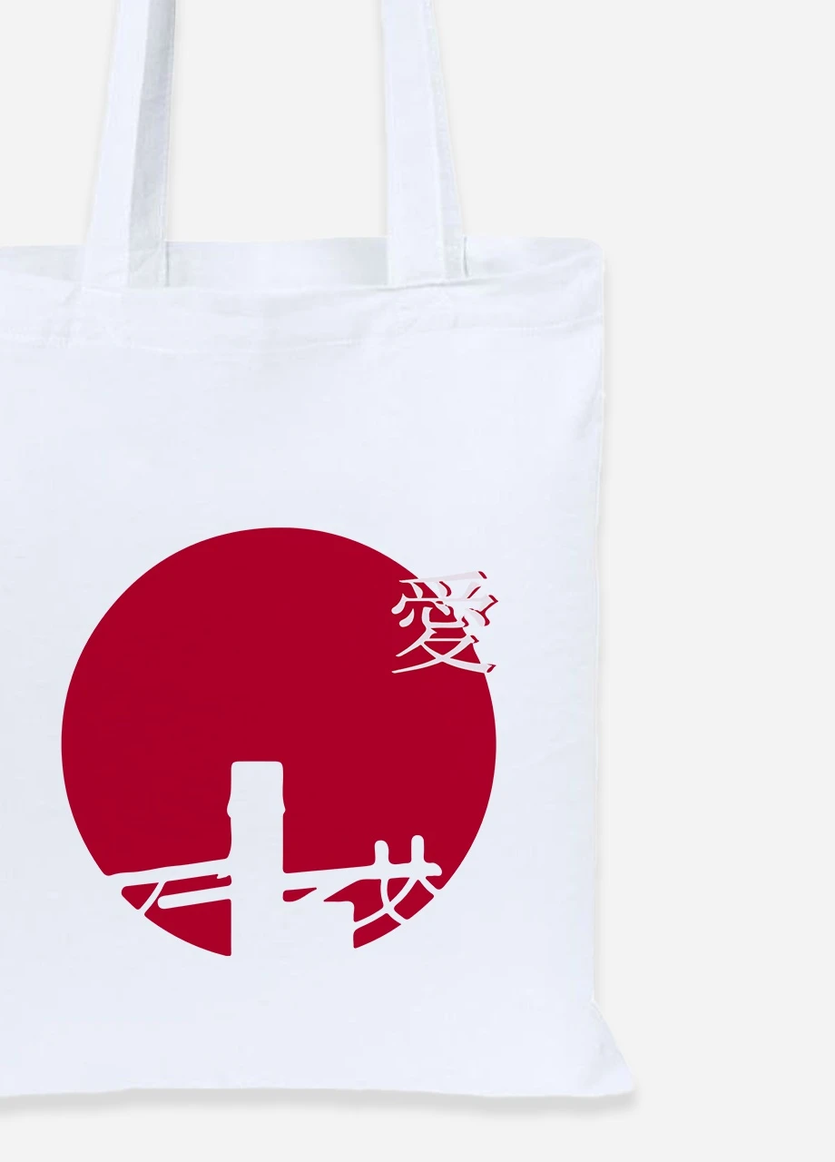 Эко сумка шопер Япония (Japan art Minimalism) (92102-3333) белая MobiPrint Lite (256920969)