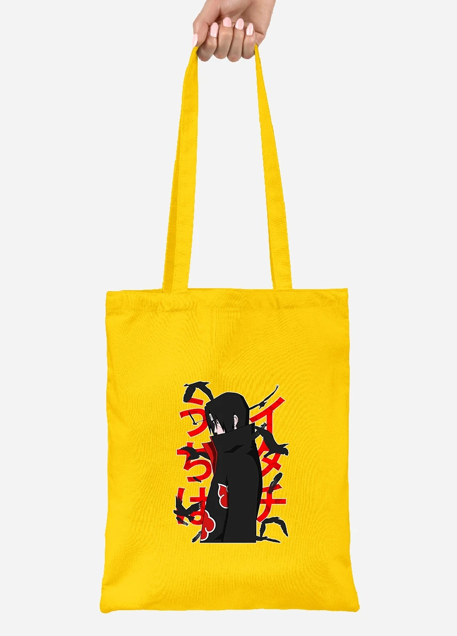 Еко-сумка шоппер Ітачі Учіха (Itachi Uchiha) (92102-2817-SY) жовта MobiPrint Lite (256922365)