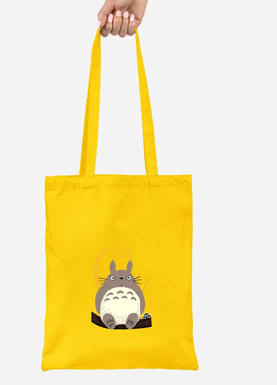 Еко-сумка шоппер Мій сусід Тоторо (My Neighbor Totoro) (92102-2657-SY) жовта MobiPrint Lite (256920684)