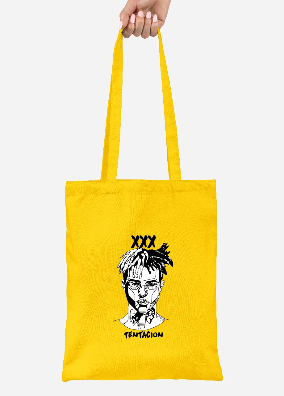 Еко-сумка шоппер Екс-екс-екс Тентасьйон (XXXTentacion) (92102-2637-SY) жовта MobiPrint Lite (256922420)