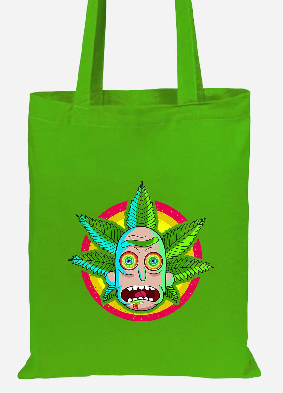 Еко-сумка шоппер Рік Санчез Рік та Морті (Rick Sanchez Rick and Morty) (92102-2933-LM) салатова MobiPrint Lite (256923990)