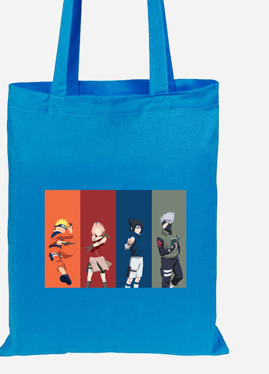 Эко сумка шопер Наруто (Naruto) (92102-3078-BL) синяя MobiPrint Lite (256922310)