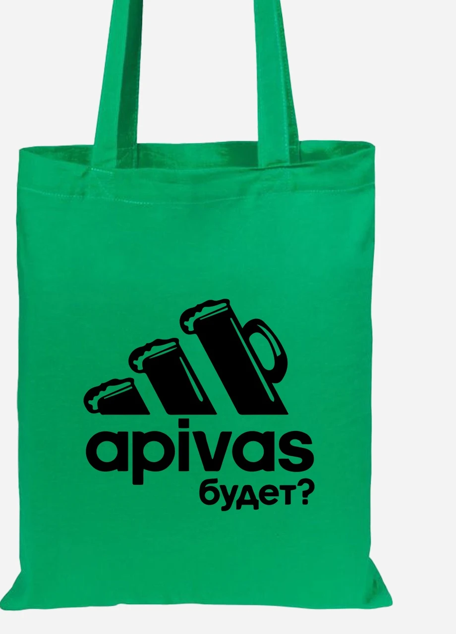 Эко сумка шопер Apivas (Апивас) (92102-1986-KG) зеленая MobiPrint Lite (256923683)