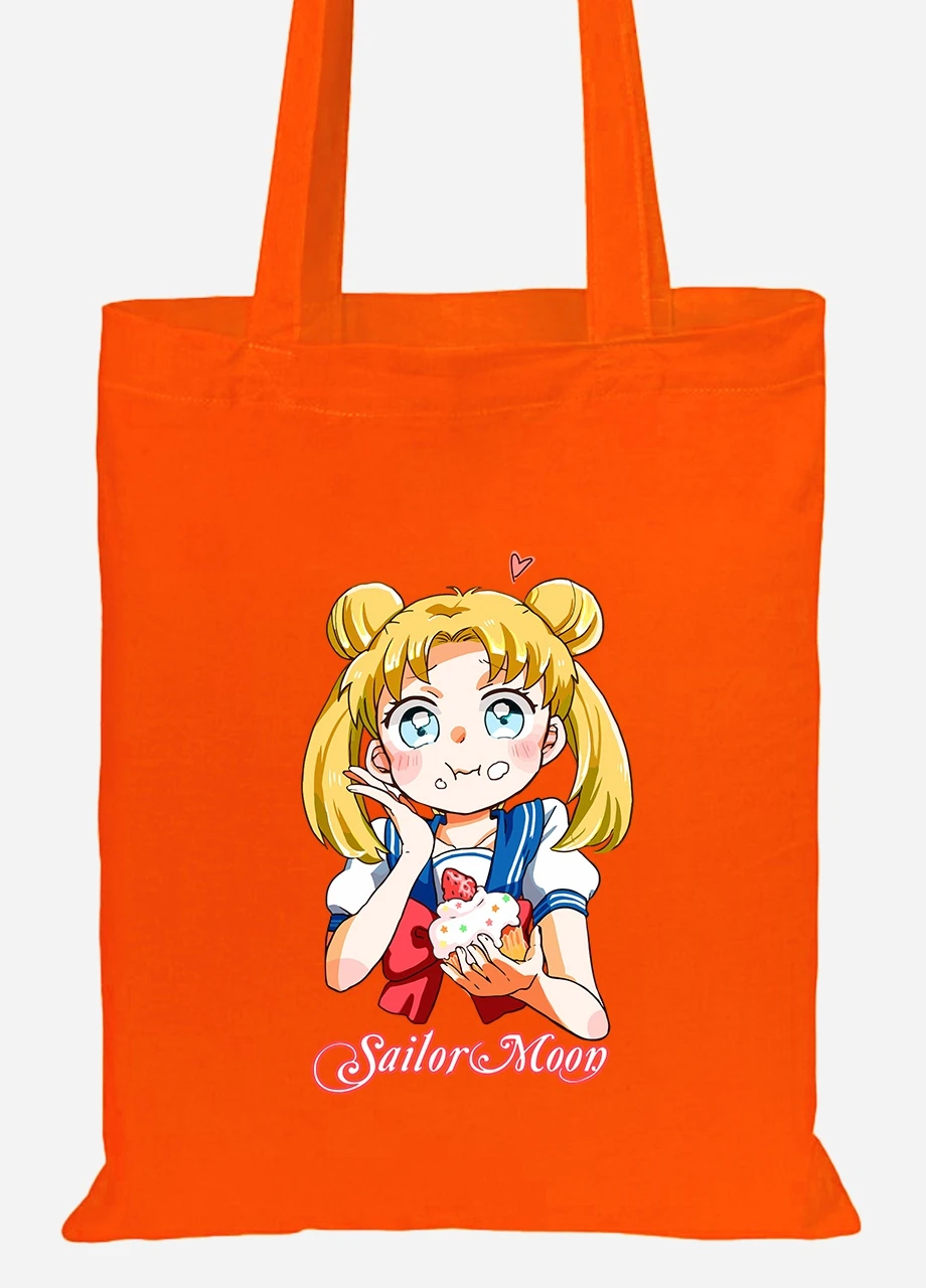 Эко сумка шопер Сейлор Мун (Sailor Moon) (92102-2917-OG) оранжевая MobiPrint Lite (256922170)