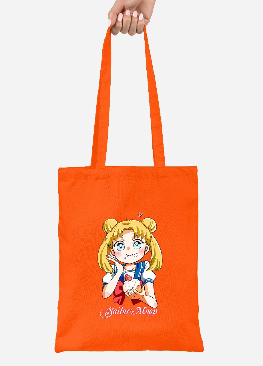 Эко сумка шопер Сейлор Мун (Sailor Moon) (92102-2917-OG) оранжевая MobiPrint Lite (256922170)