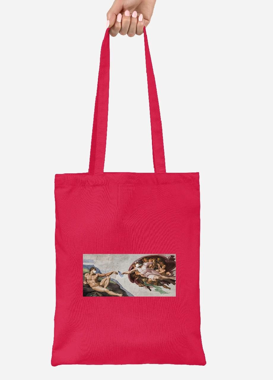 Еко-сумка шоппер Божественний дотик (92102-1414-RD) червона MobiPrint Lite (256921315)