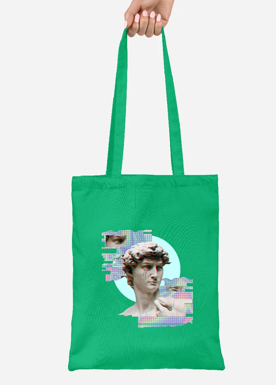 Эко сумка шопер Давил (David Renaissance) (92102-1584-KG) зеленая MobiPrint Lite (256921873)