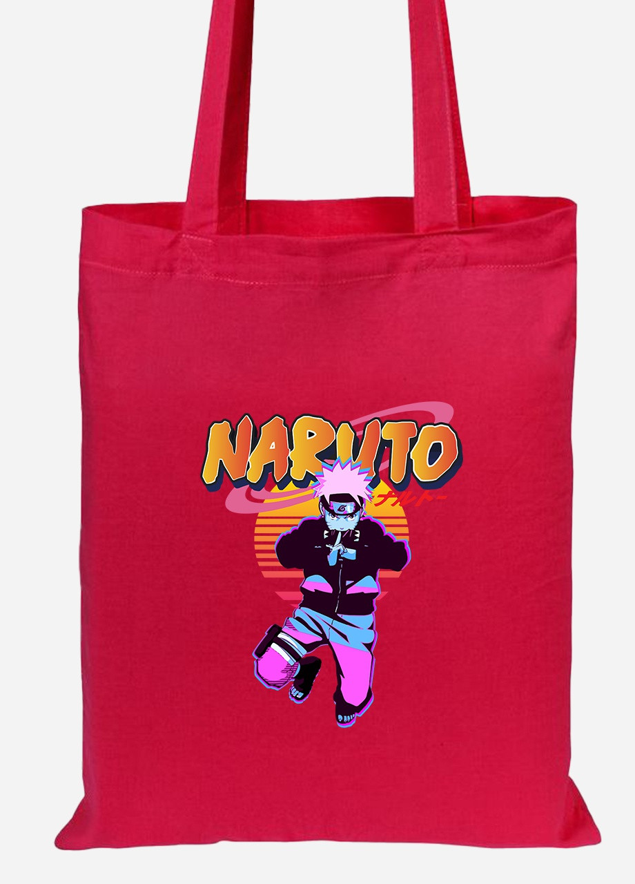 Еко-сумка шоппер Наруто Узумакі (Naruto Uzumaki) (92102-2629-RD) червона MobiPrint Lite (256924754)