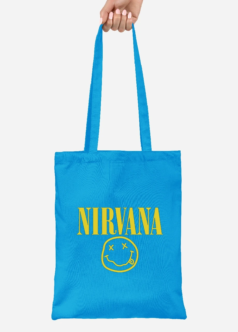 Еко-сумка шоппер Нірвана (Nirvana) (92102-1964-BL) синя MobiPrint Lite (256922005)