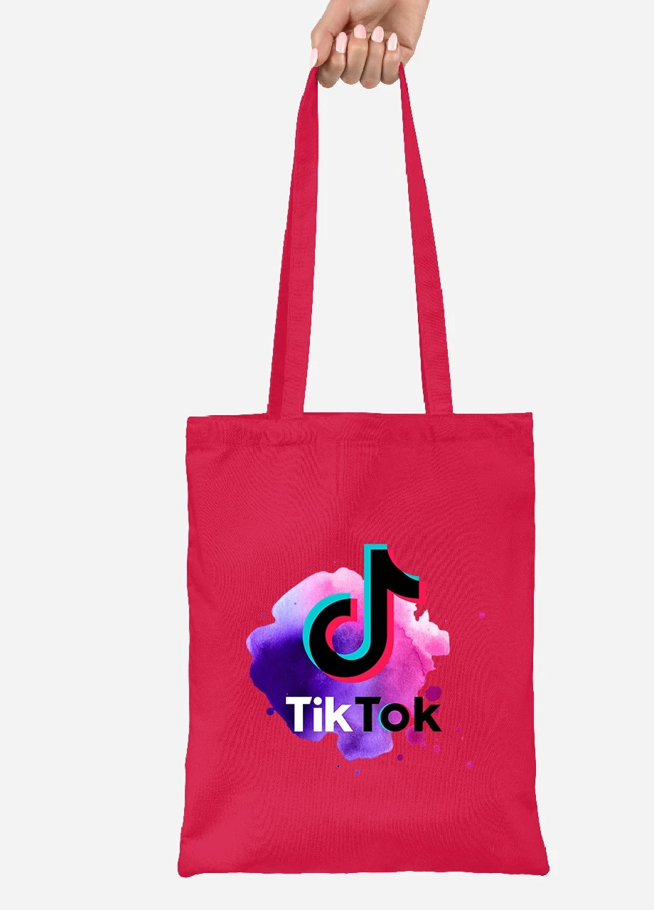 Эко сумка шопер Tik Tok (92102-1940-RD) красная MobiPrint Lite (256921981)