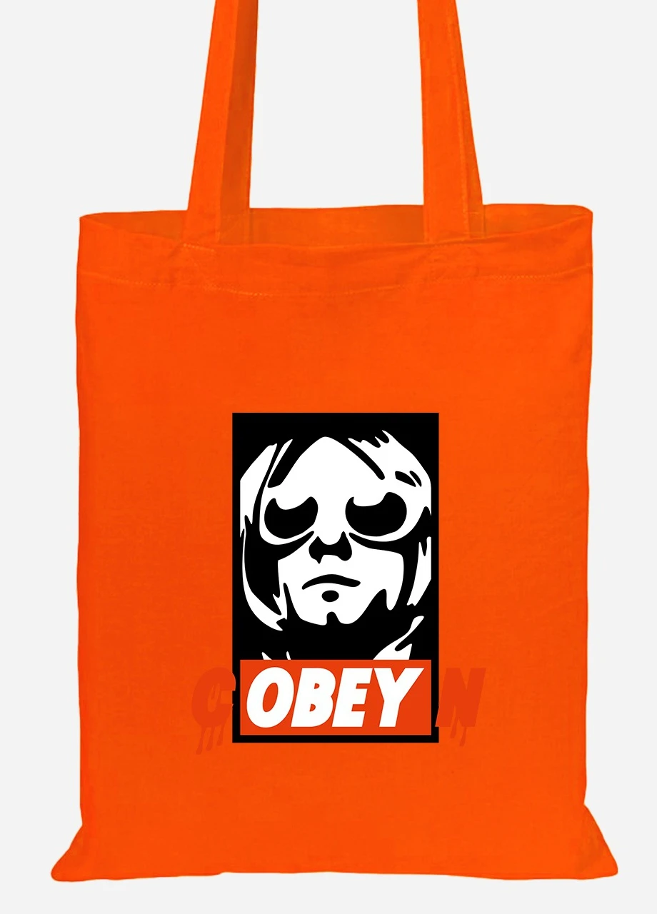 Эко сумка шопер cOBEYn (Кобейн) (92102-1990-OG) оранжевая MobiPrint Lite (256924897)