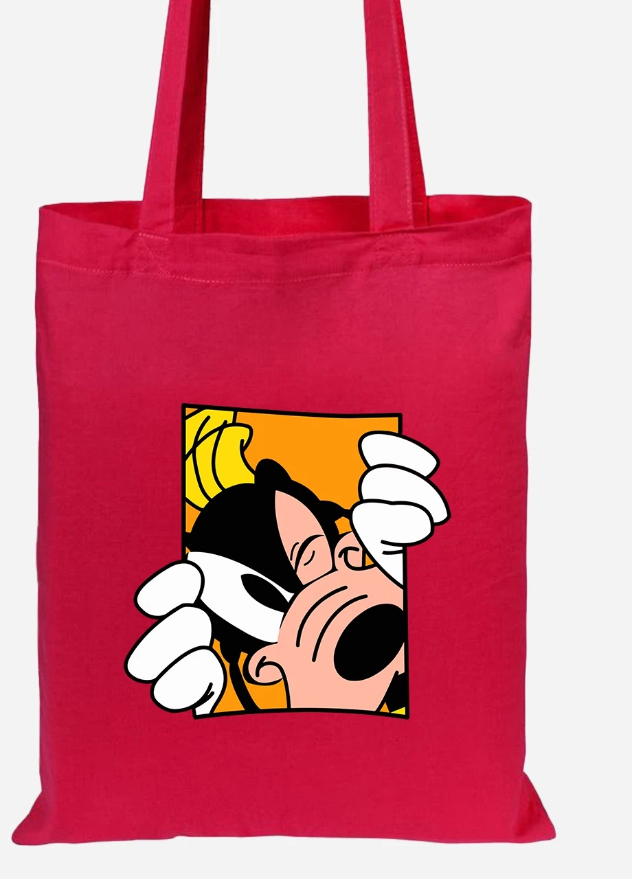 Еко-сумка шоппер Гуфі Луні Тюнз (Goofy Looney Tunes) (92102-2878-RD) червона MobiPrint Lite (256924203)