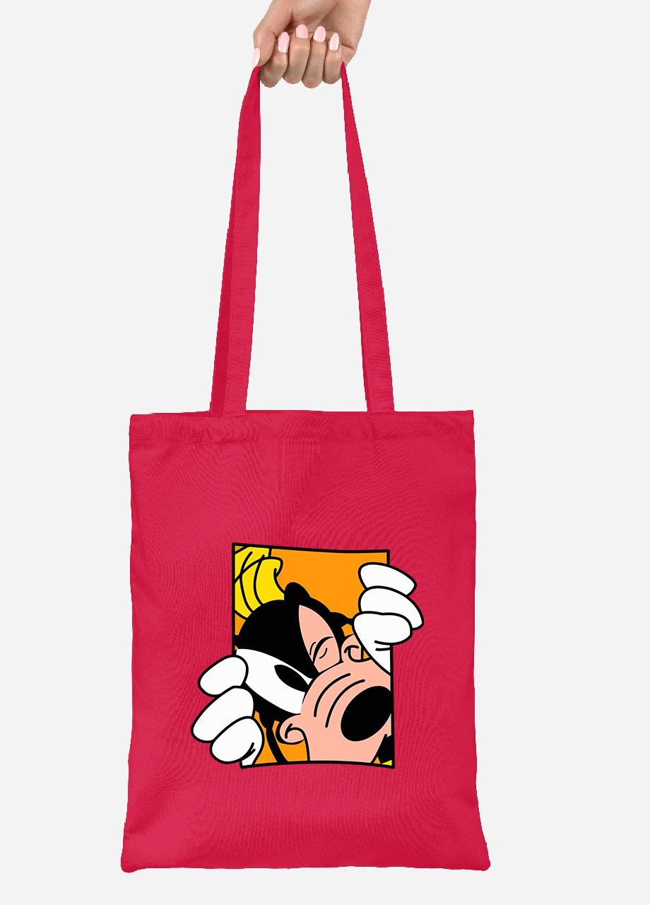Еко-сумка шоппер Гуфі Луні Тюнз (Goofy Looney Tunes) (92102-2878-RD) червона MobiPrint Lite (256924203)