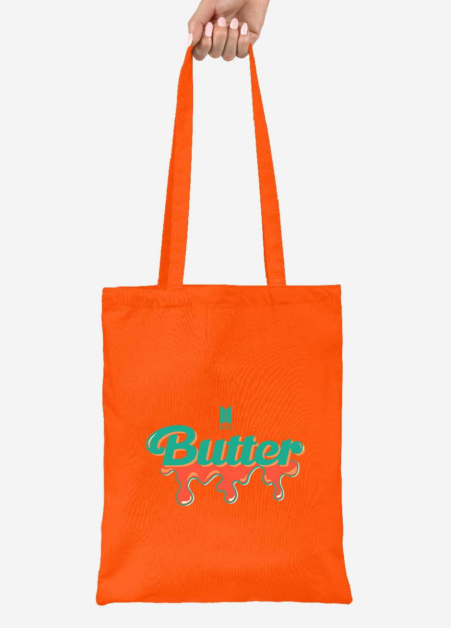 Эко сумка шопер Butter БТС (BTS) (92102-3267-OG) оранжевая MobiPrint Lite (256921355)
