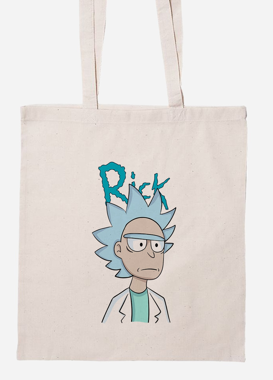 Еко-сумка шоппер Рік Санчез Рік та Морті (Rick Sanchez Rick and Morty) (92102-2929-BG) бежева MobiPrint Lite (256922641)