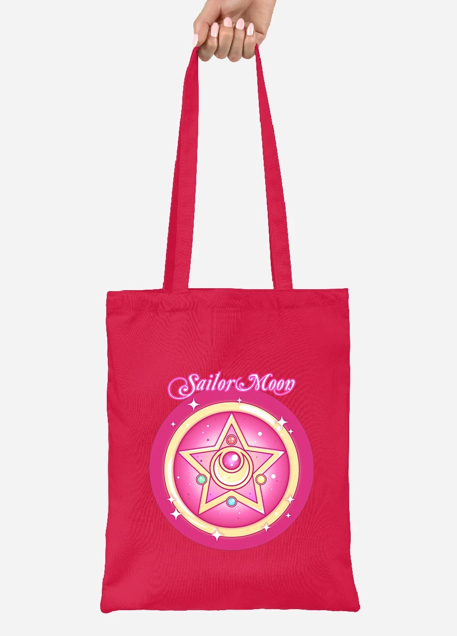 Еко-сумка шоппер Сейлор Мун (Sailor Moon) (92102-2918-RD) червона MobiPrint Lite (256923871)