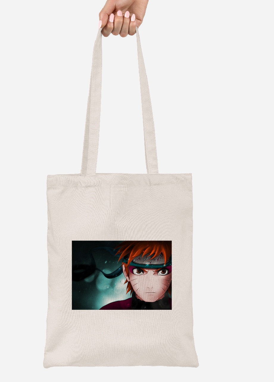 Еко-сумка шоппер Наруто Узумакі (Naruto Uzumaki) (92102-3085-BG) бежева MobiPrint Lite (256921020)