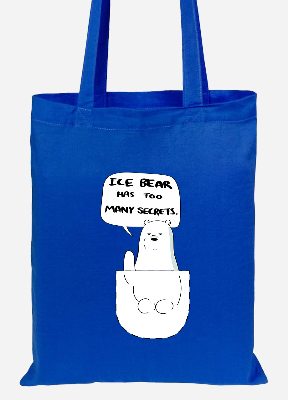 Эко сумка шопер Вся правда о медведях (We Bare Bears) (92102-2904-SK) голубая MobiPrint Lite (256922311)