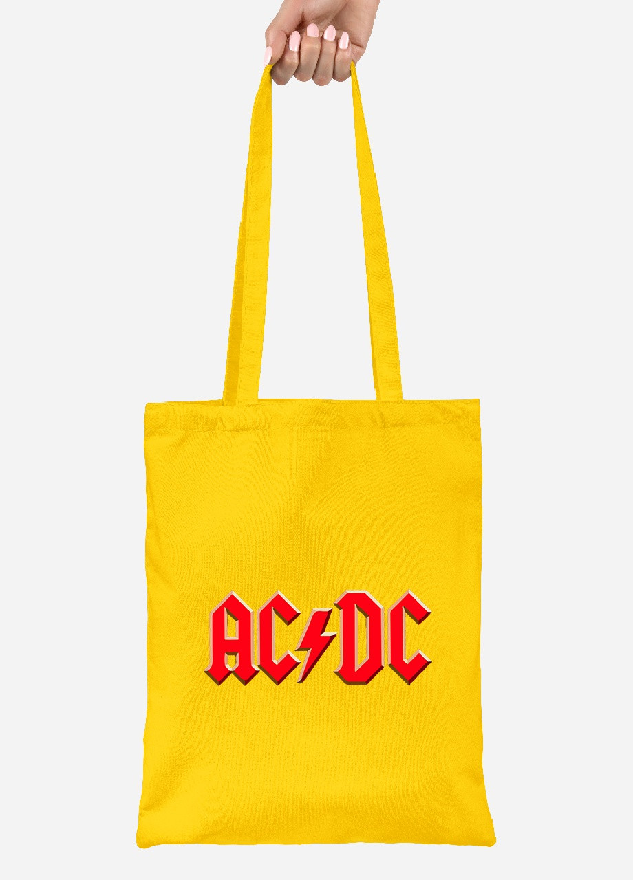 Еко-сумка шоппер (AC DC) (92102-1980-SY) жовта MobiPrint Lite (256923623)