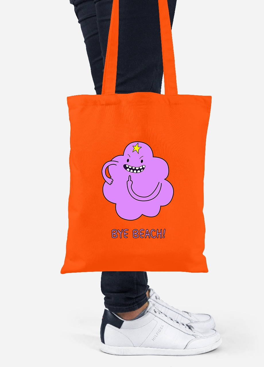 Эко сумка шопер Принцесса пупырка (Lumpy Space Princess) (92102-1578-OG) оранжевая MobiPrint lite (256920878)