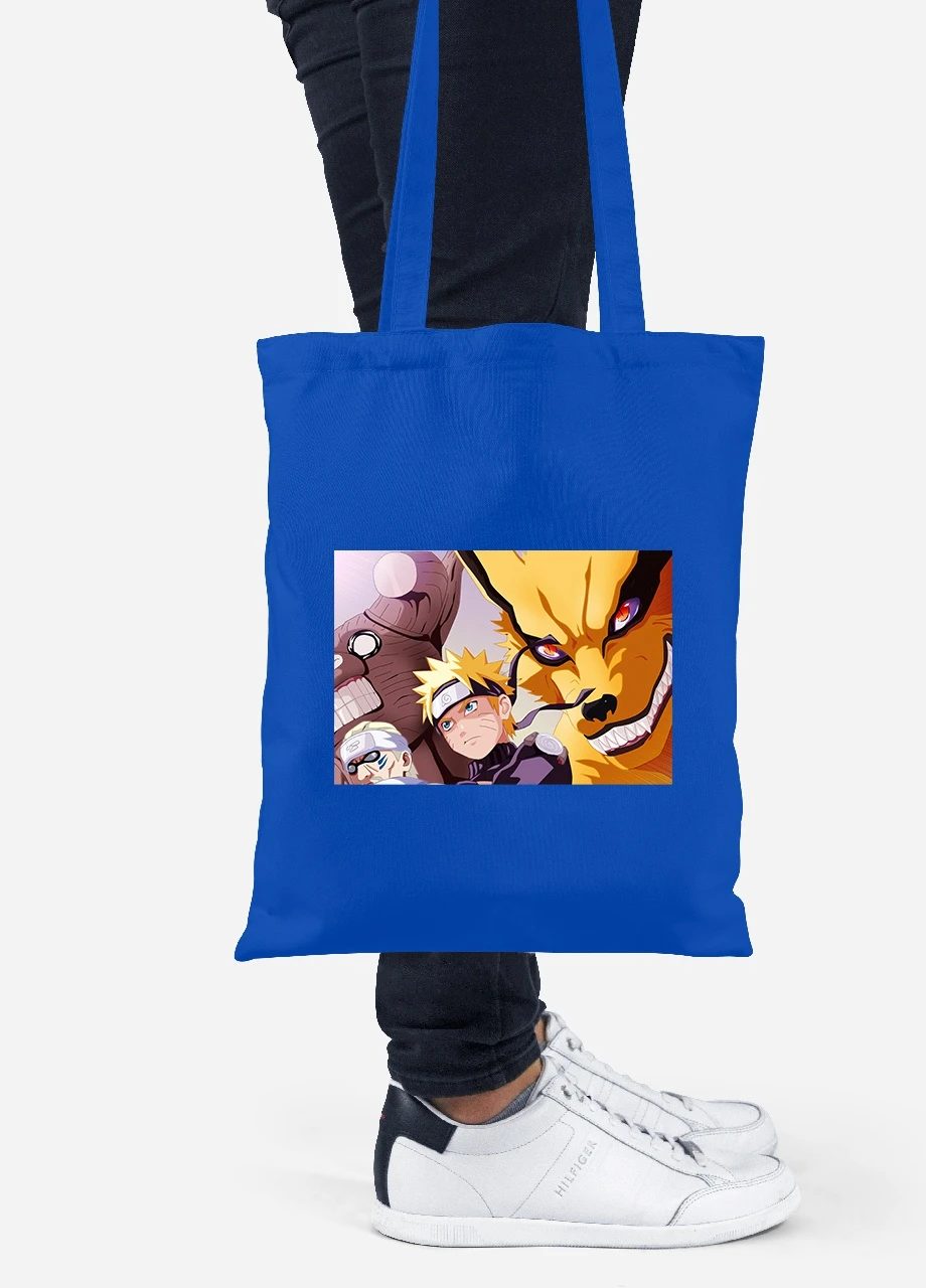 Еко-сумка шоппер Наруто (Naruto) (92102-3095-SK) голуба MobiPrint Lite (256924670)