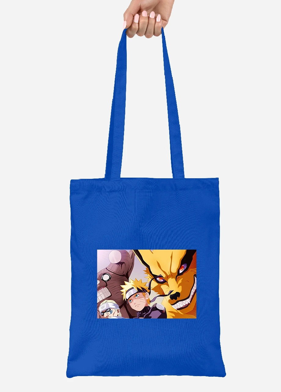 Еко-сумка шоппер Наруто (Naruto) (92102-3095-SK) голуба MobiPrint Lite (256924670)