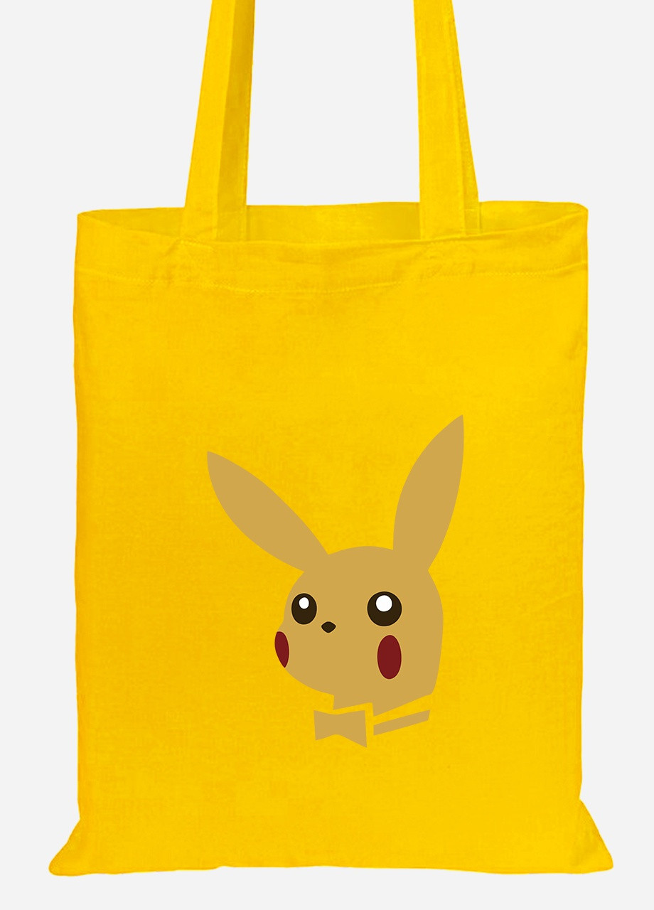 Эко сумка шопер Пикачу (92102-2076-SY) желтая MobiPrint Lite (256923904)