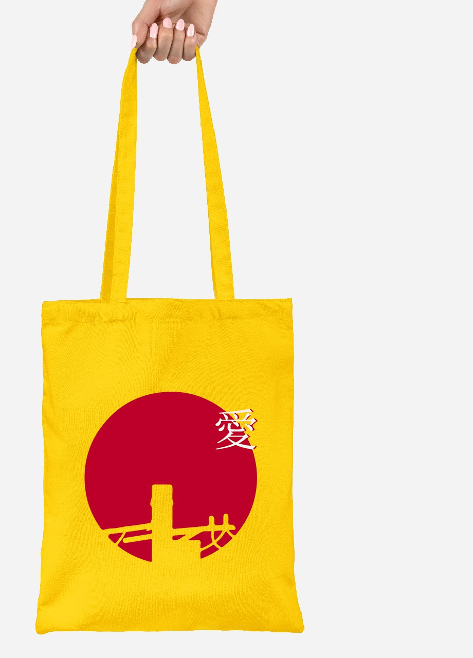 Эко сумка шопер Япония (Japan art Minimalism) (92102-3333-SY) желтая MobiPrint lite (256924579)