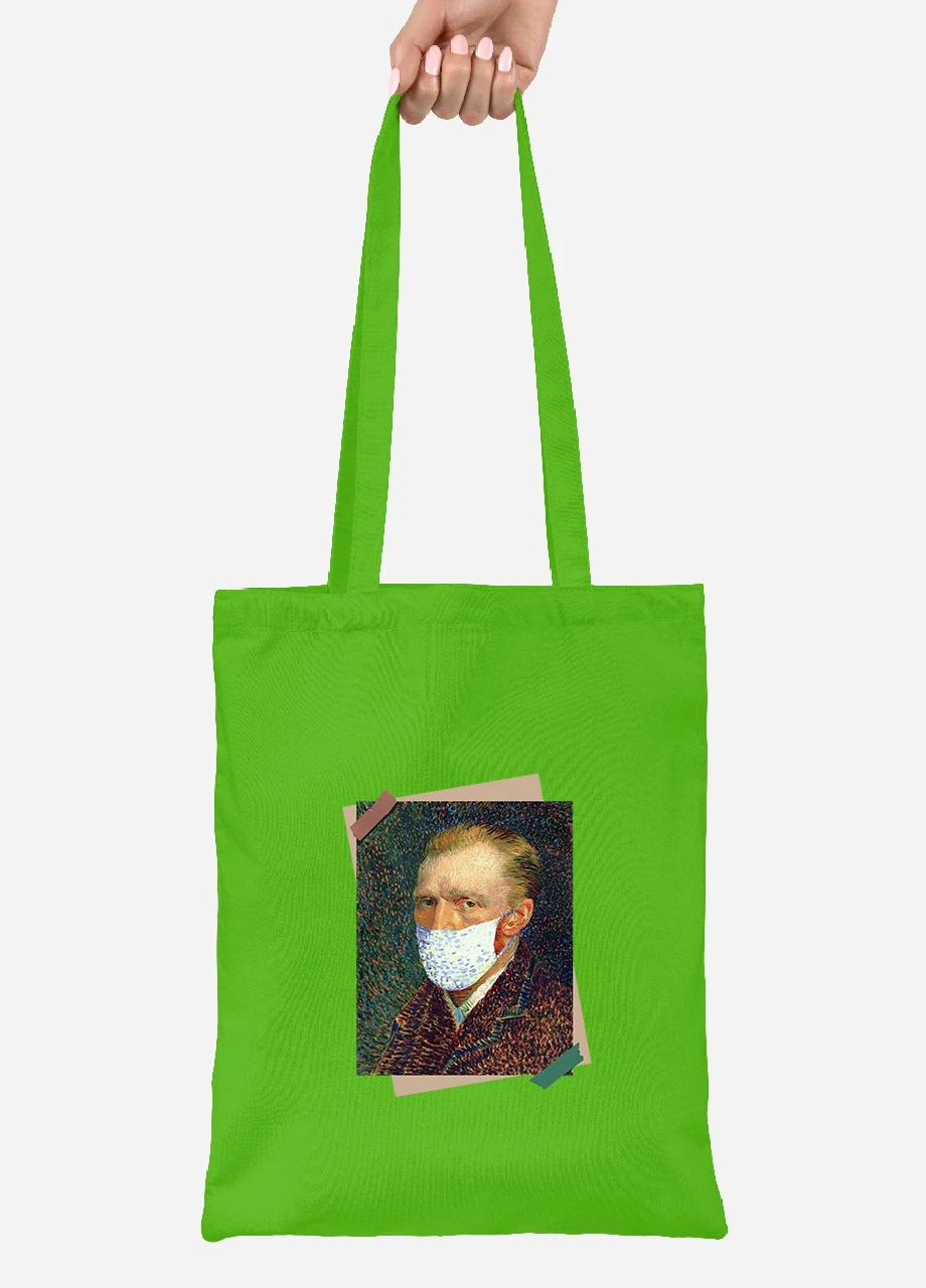 Еко-сумка шоппер ван Гог (92102-1415-LM) салатова MobiPrint Lite (256922937)