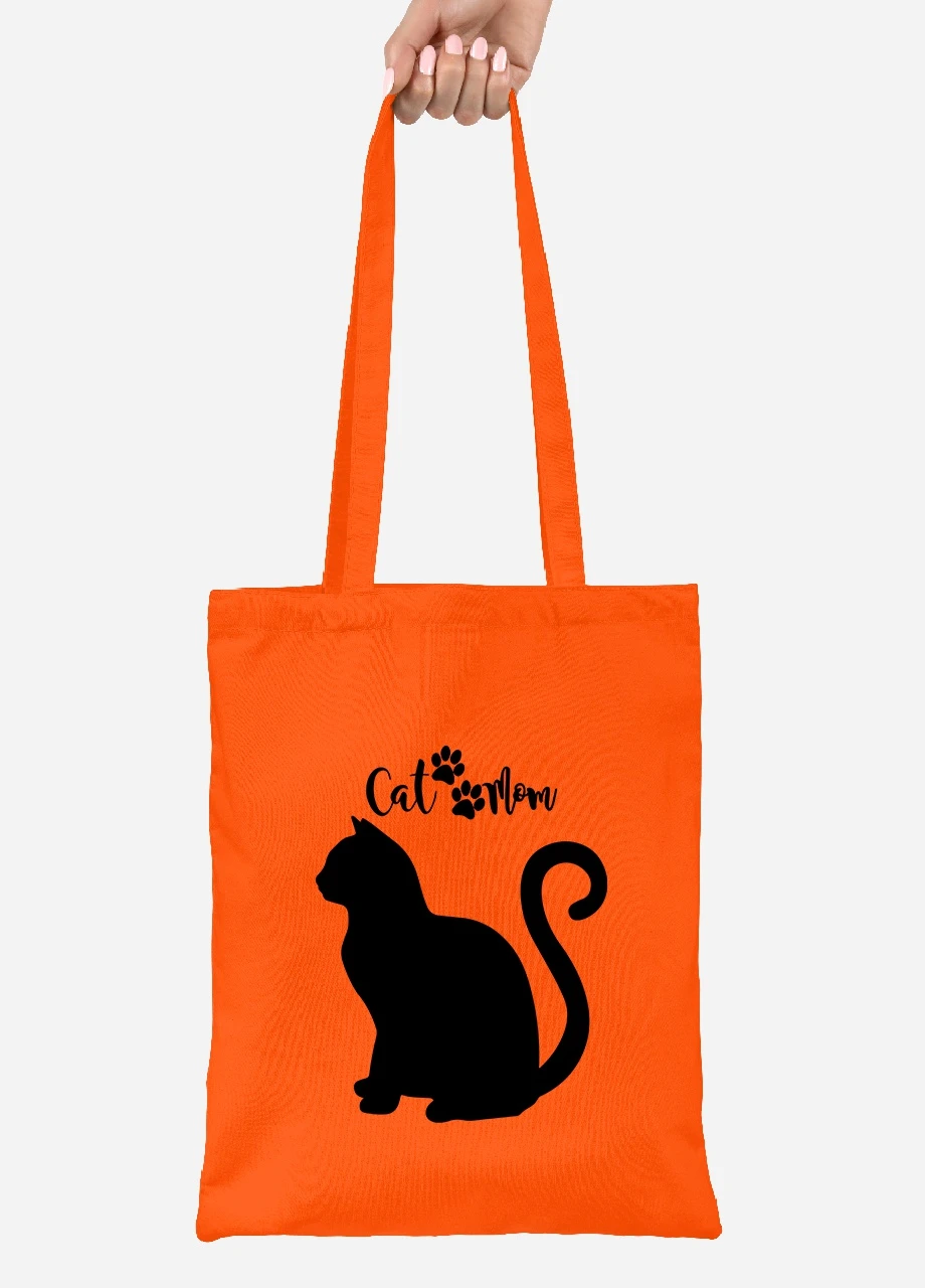 Еко-сумка шоппер Cat Mom (92102-2840-OG) помаранчева MobiPrint Lite (256921291)