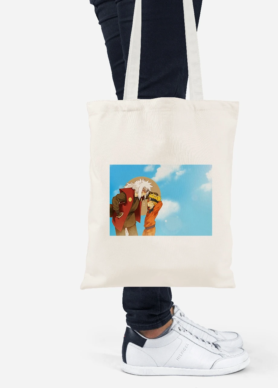 Еко-сумка шоппер Наруто (Naruto) (92102-3093-BG) бежева MobiPrint Lite (256923800)