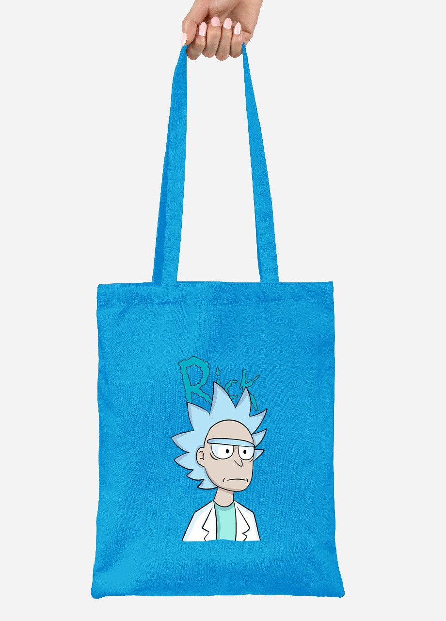 Еко-сумка шоппер Рік Санчез Рік та Морті (Rick Sanchez Rick and Morty) (92102-2929-BL) синя MobiPrint Lite (256923988)