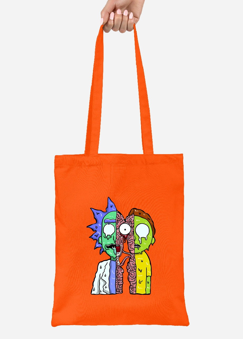 Еко-сумка шоппер Рік Санчез Рік та Морті (Rick Sanchez Rick and Morty) (92102-2940-OG) помаранчева MobiPrint Lite (256922137)